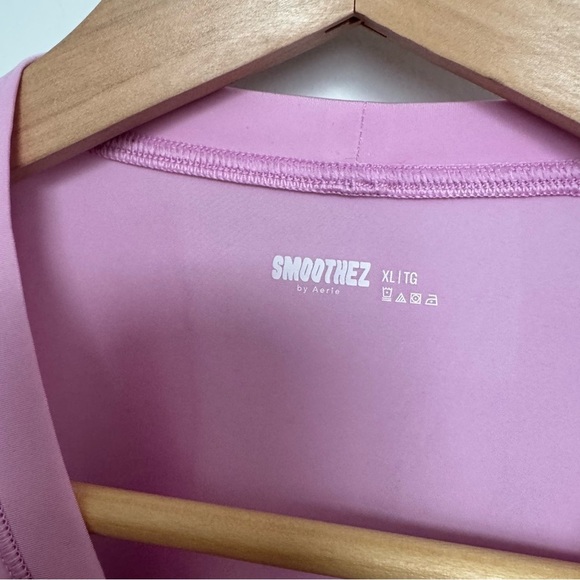 AERIE SMOOTHEZ CROPPED TOP BRALETTE XL PINK - Picture 6 of 6